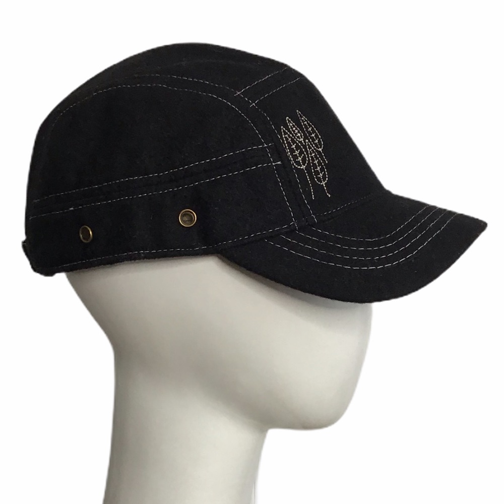 Pistil Wool Blend Cadet Style Cap Hat Leaf Design